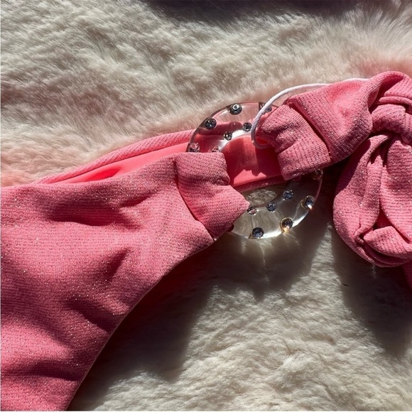 Beach Bunny Pink Glitter Front Ring Bikini Set - Picture 7 of 11